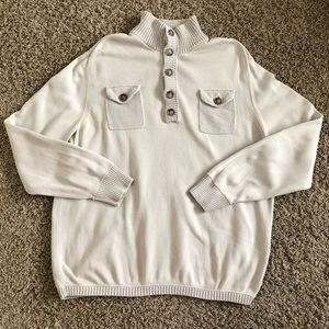 Banana Republic Cotton 1/4 Button Front Sweater